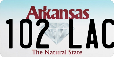 AR license plate 102LAC