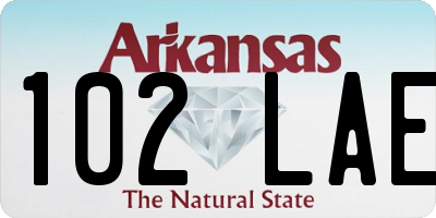 AR license plate 102LAE