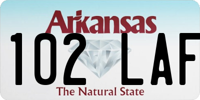 AR license plate 102LAF