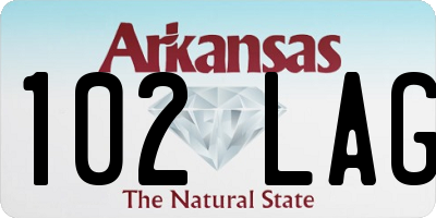 AR license plate 102LAG