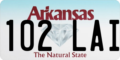 AR license plate 102LAI