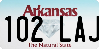 AR license plate 102LAJ