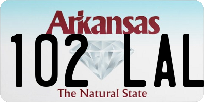 AR license plate 102LAL