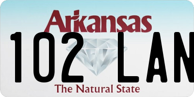 AR license plate 102LAN