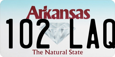 AR license plate 102LAQ