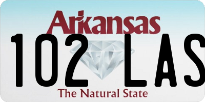 AR license plate 102LAS