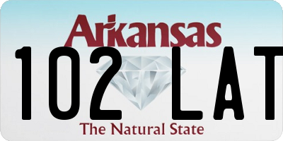 AR license plate 102LAT