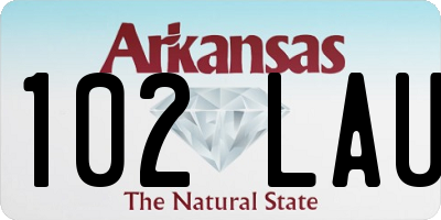 AR license plate 102LAU
