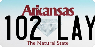 AR license plate 102LAY