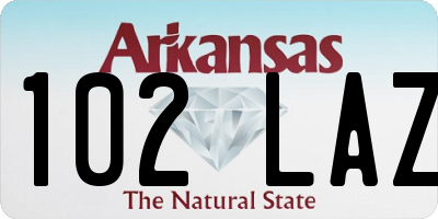 AR license plate 102LAZ
