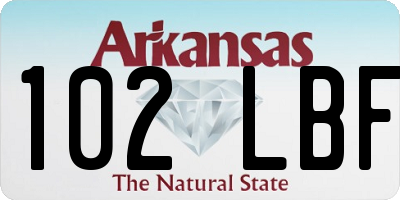 AR license plate 102LBF