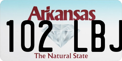 AR license plate 102LBJ