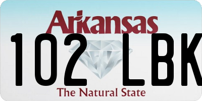 AR license plate 102LBK