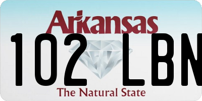 AR license plate 102LBN