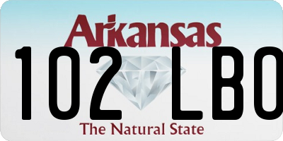 AR license plate 102LBO