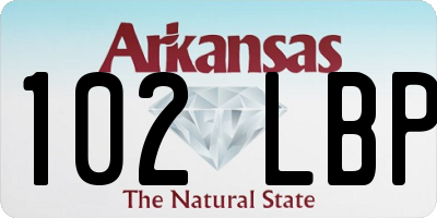 AR license plate 102LBP
