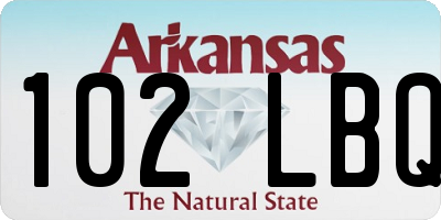 AR license plate 102LBQ