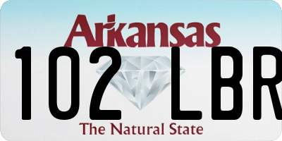 AR license plate 102LBR