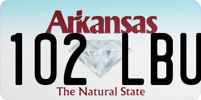 AR license plate 102LBU