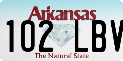 AR license plate 102LBV