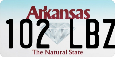 AR license plate 102LBZ