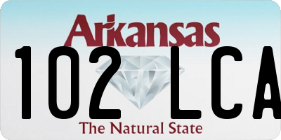 AR license plate 102LCA