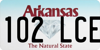 AR license plate 102LCE