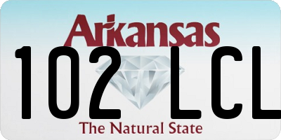AR license plate 102LCL
