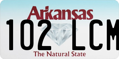 AR license plate 102LCM