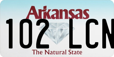 AR license plate 102LCN
