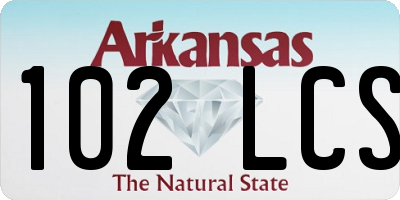 AR license plate 102LCS