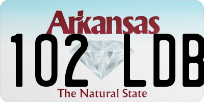 AR license plate 102LDB