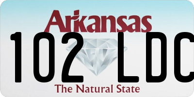 AR license plate 102LDC