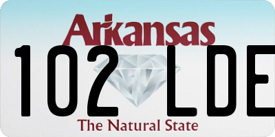 AR license plate 102LDE