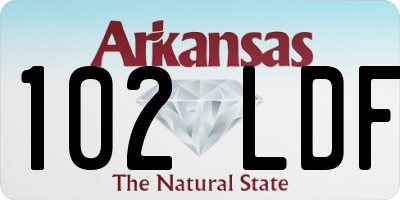 AR license plate 102LDF