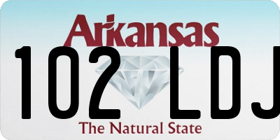 AR license plate 102LDJ
