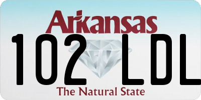 AR license plate 102LDL