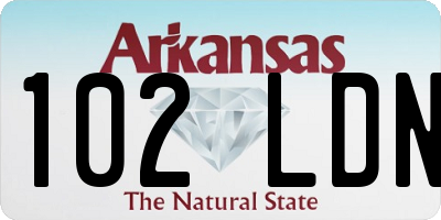 AR license plate 102LDN