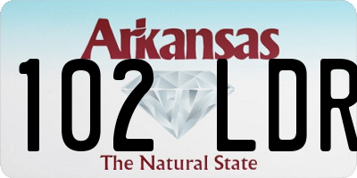 AR license plate 102LDR