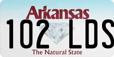 AR license plate 102LDS