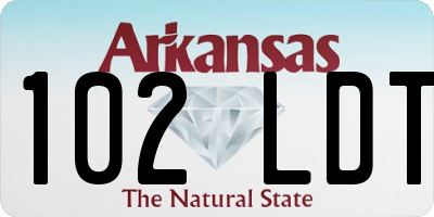 AR license plate 102LDT