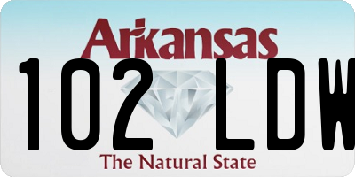 AR license plate 102LDW