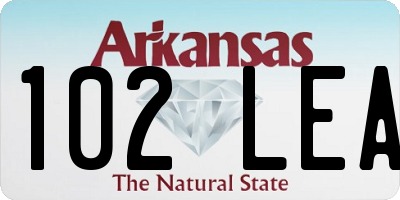 AR license plate 102LEA