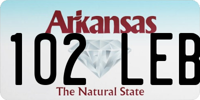 AR license plate 102LEB