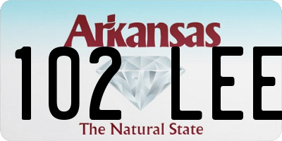 AR license plate 102LEE