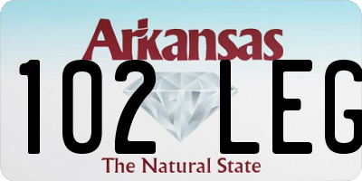 AR license plate 102LEG