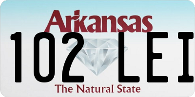 AR license plate 102LEI