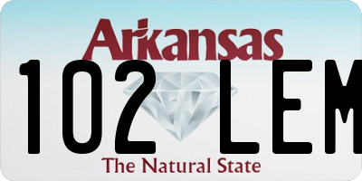 AR license plate 102LEM