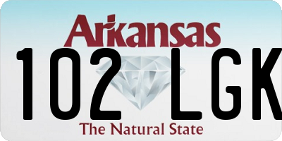 AR license plate 102LGK