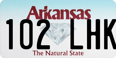 AR license plate 102LHK